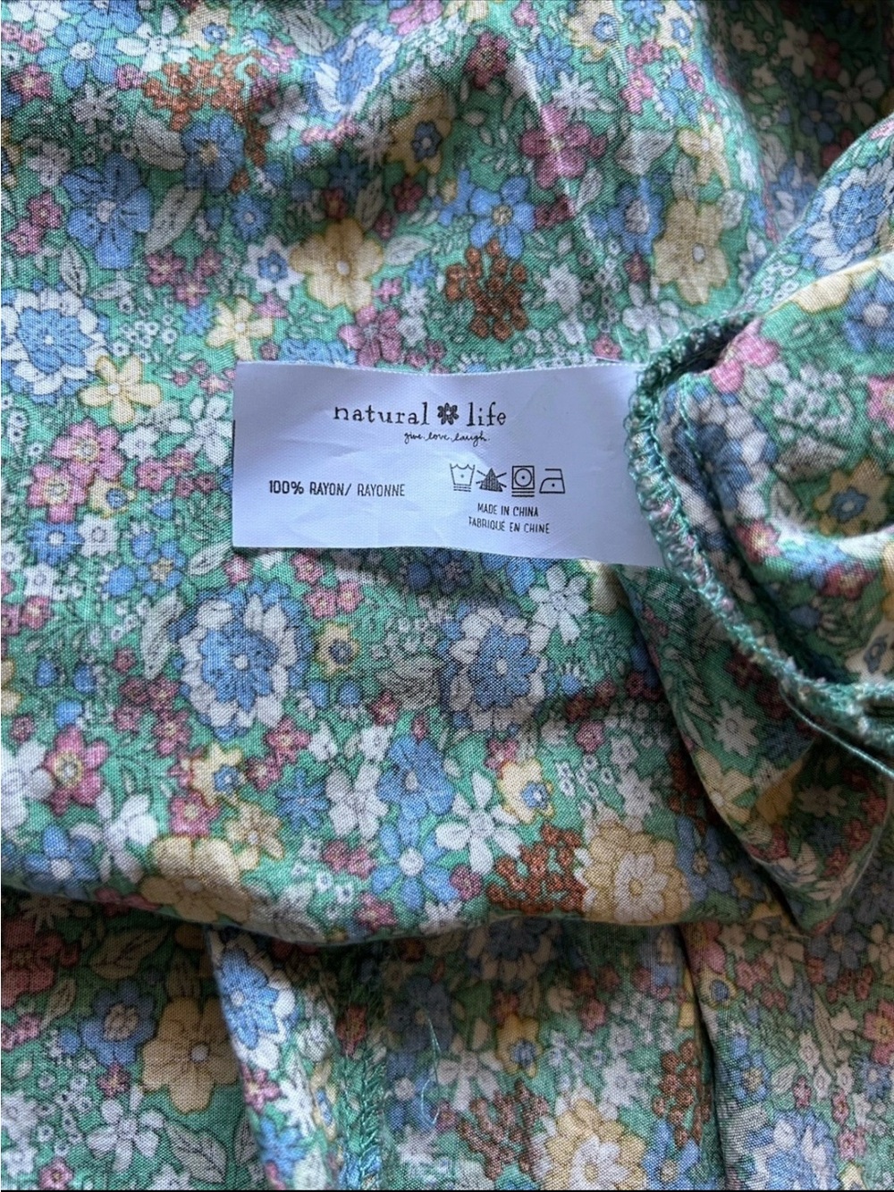 Natural Life Maxi Skirt Side-Slit Floral Size S Boho Cottagecore Fairy Festival - Picture 9 of 12